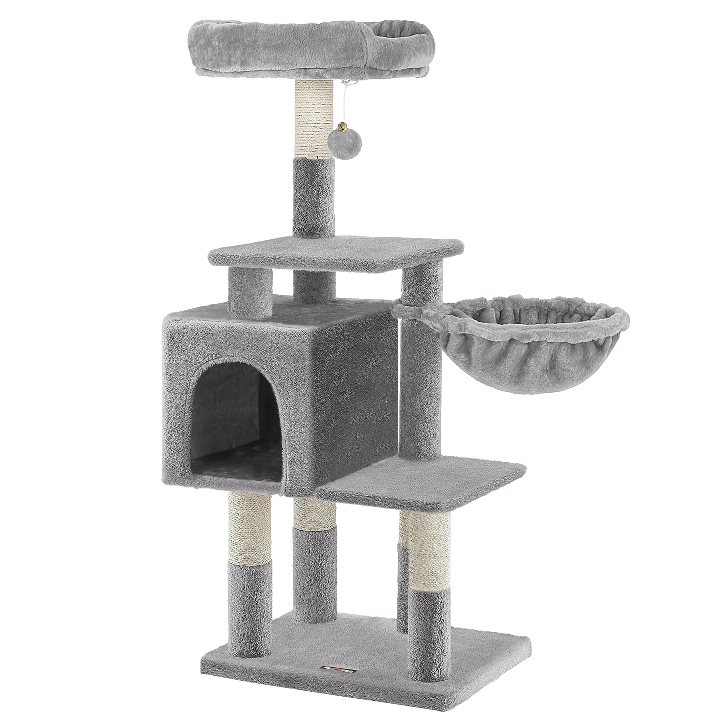 Arbre à chat taille M - Multi-niveaux, cabane, hamac, balle de jeu