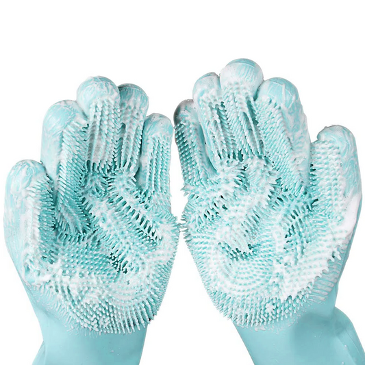Gants de toilettage pour chiens et chats en silicone