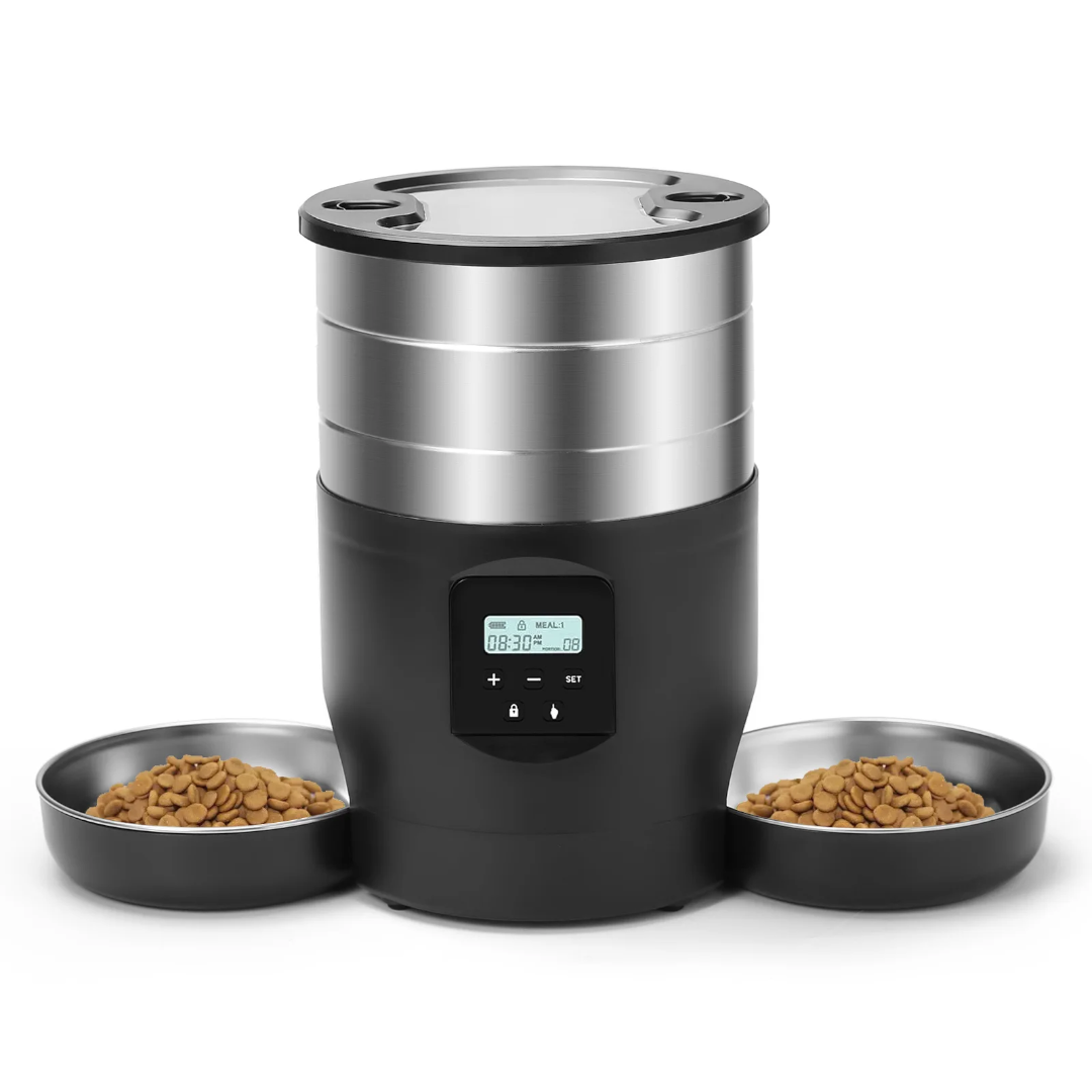Distributeur de croquettes automatique double - Connexion WiFi - 4,5 L