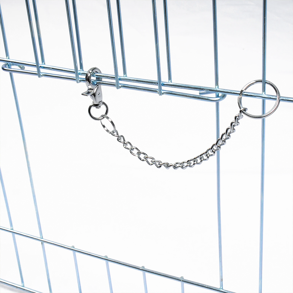 Cage pour Lapins d'extérieur - 2,2M de longeur - Avec sécurité et bâche.