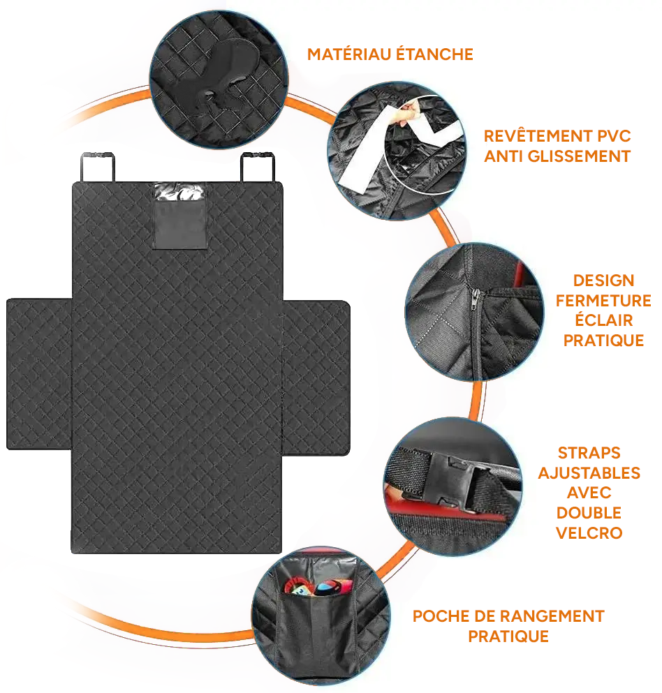 Housse de protection de coffre de voiture pour chien - imperméable, Durable, Résistant à l'usure