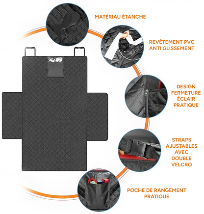 Housse de protection de coffre de voiture pour chien - imperméable, Durable, Résistant à l'usure