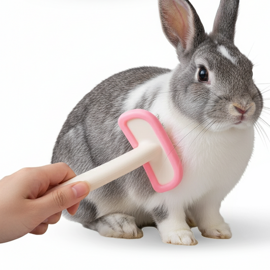 Peigne massant et épilateur pour lapins - Élimination de l'excès de poils