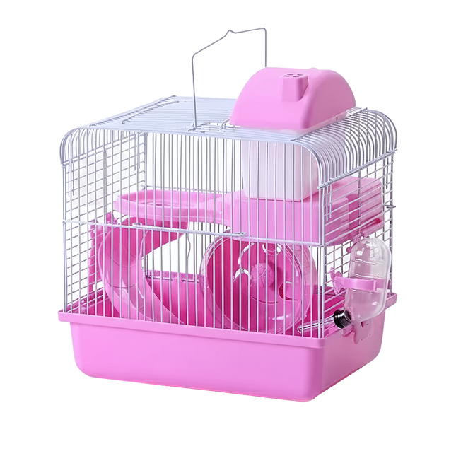 Cage à hamster taille M - Avec étage & accessoires - Convient aux souris, écureuils, gerbilles