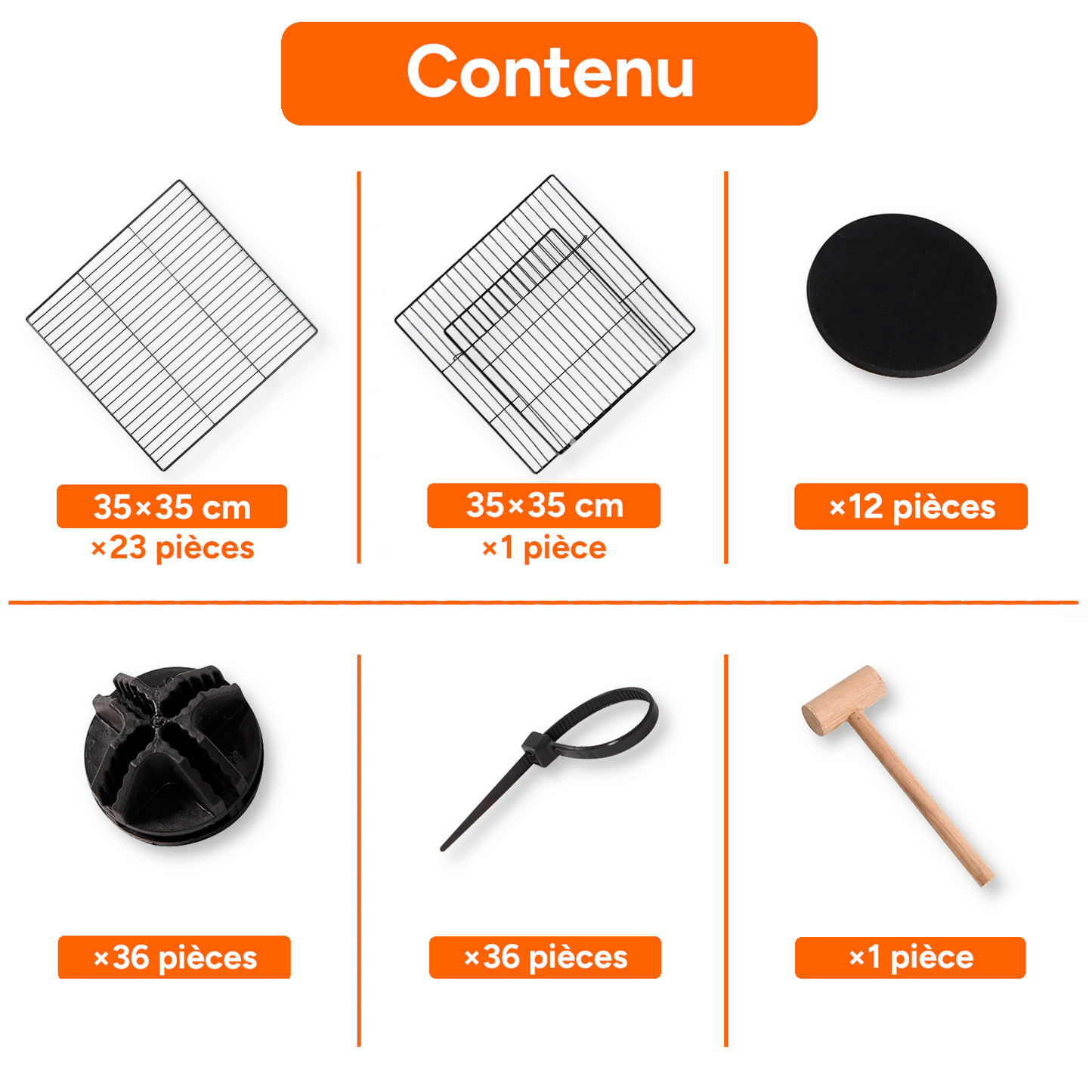 Cage XXL réglable pour Rongeurs - Assemblage Flexible - Lapins, Hamsters, hérissons, cochons d'inde