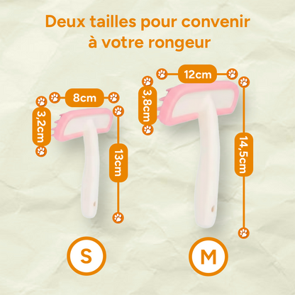 Peigne massant et épilateur pour lapins - Élimination de l'excès de poils