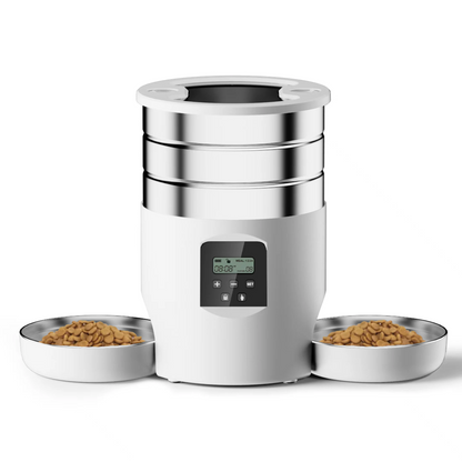 Distributeur de croquettes automatique double - Connexion WiFi - 4,5 L