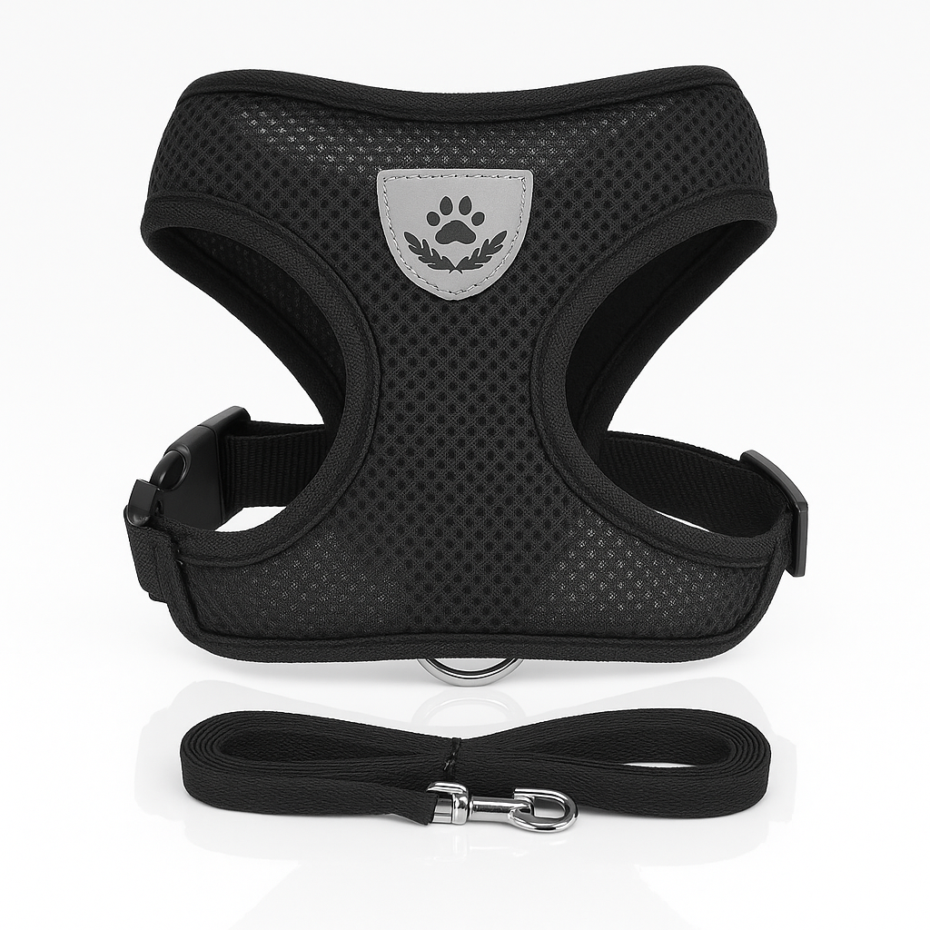 Harnais pour chat / chiots réglable avec laisse