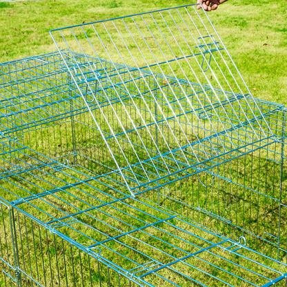 Cage pour Lapins d'extérieur - 2,2M de longeur - Avec sécurité et bâche.